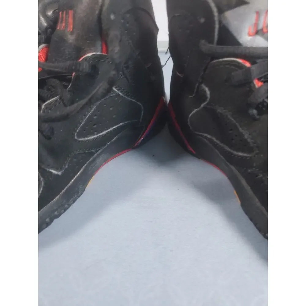Nike Air Jordan 7 Retro GS Raptors 2012 Kids Size 12C Black Purple 304774-018